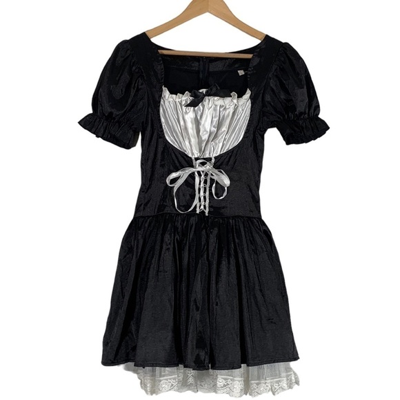Vintage Wednesday Addams Gothic Dress Size Small - Picture 1 of 7